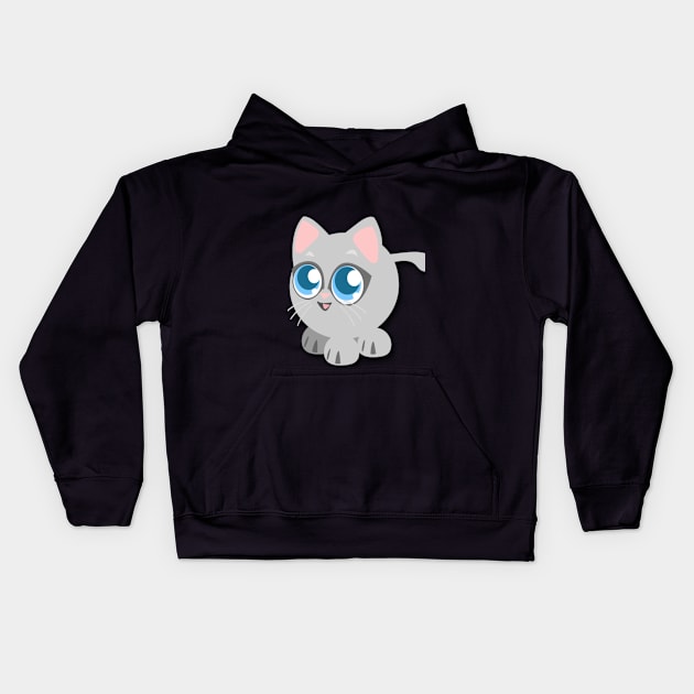 small, funny cat Kids Hoodie by AndkowXD